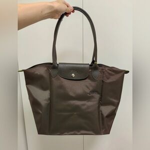 Longchamp Brown large Tote bag with Sophisticated Matte Finish